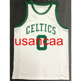 All embroidery 0# TATUM 2021 season white 75th anniversary basketball jersey Customise men's women youth Vest add any number name XS-5XL 6XL Vest