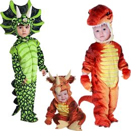 Mascot doll costume Boys Anime Triceratops Costume Carnival T-Rex Dinosaur Costumes Child Jumpsuit Halloween Purim Party Costumes for Kids