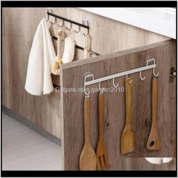 Hooks Rails Iron Wall Hook Hanger Key Strong Adhesive Storage Shelf Rack Kitchen Tools Holder Bathroom Accessories 6Hooks Jpghz Hbtg1