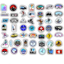 Pack of 50Pcs Wholesale Outdoor Skiing Stickers Waterproof Sticker For Luggage Laptop Skateboard Notebook Water Bottle Car decals Kids Gifts Toys