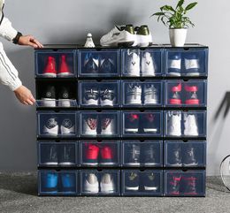 The latest 34X25X18CM thick folding shoe storage box, multi-functional and large-capacity, a variety of styles to choose from, support customization