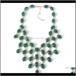 Necklaces & Pendants Jewellery Fashion Statement Green Opal White Pearl Collar Pendant Sweet Necklace Wedding Party Jewelry1 Drop Delivery 202