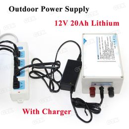 Large capacity Small volume 20Ah 12v 20000mah portable lithium li-ion battery pack for Outdoor power supply +12.6V 2A Charger