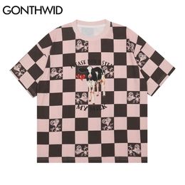 Tees Shirts Harajuku Cow Print Square Tshirts Streetwear Men Hip Hop Fashion Summer Loose Casual Cotton T-Shirts Tops 210602