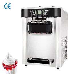 Commercial Desktop Soft Ice Cream Machine 3 Flavours Vending