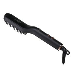 Luckyfine 5 Gears Electric Beard Straightener Portable Fast Heating Beard Hair Comb - US Plug