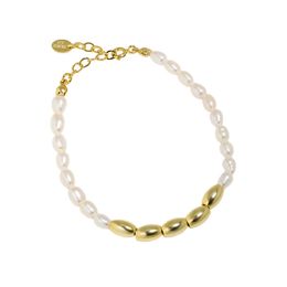 Authentic 925 Sterling Silver Beads Chain Bracelet For Women Natural Freshwater Pearl Bracelets Wedding Party Gifts