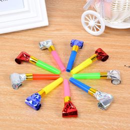 NEWParty Noise Maker Blowout Whistles Converting Party Horns Assorted Colors for Kids Chilldren Birthday Party Favors Toys Gift LLD11233