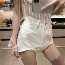 White Casual Short For Women High Waist Minimalist Straight Loose Korean Shorts Females Summer Fashion Clothing Stylish 210531