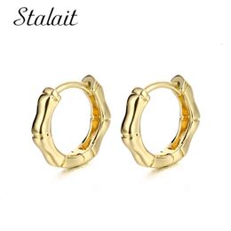 Fashion Small Hoop Earrings Designer for Women Accesories Bamboo Simple Larg Gold Luxury Brand Arrival