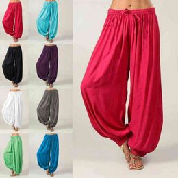 HAREM TROUSERS Ali Baba Pants Aladdin Afghan Genie Hippy Yoga Jumpsuit Cotton Workout Fitness Gym Exercise Leggings H1221