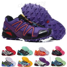 2021 Hız Çapraz 3 CS Açık Koşu Ayakkabıları Erkek Camo Kırmızı Siyah Kadın Spor Sneakers Eğitmenler Crosspeed C34