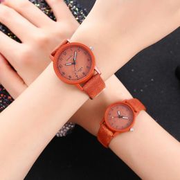 Wristwatches Woman's Arabic Digital Dial Leather Belt High-end Blue Glass Life Waterproof Distinguished Business Casual Quartz Wristwatc