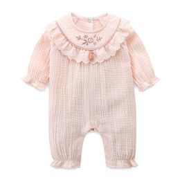 Spring born romper infant princess leotard Romper cotton climbing clothes baby girl outfit 210702