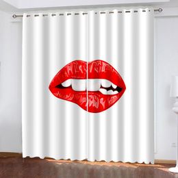 Luxury Curains Blackout 3D Window Curtains For Living Room Bedroom White Curtain & Drapes
