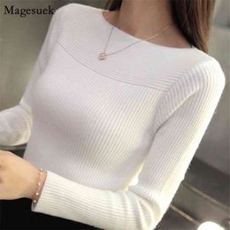 Autumn Casual Knitted Sweater Women Korean Long Sleeve Pullover s Winter Warm Slim For 7571 50 210512