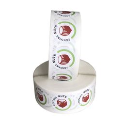 Customised Coated Paper Home Made Sealing Sticker Label Rolling Packaging Matte Colourful Printed Circle Labels