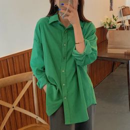 Office Lady Korean Loose Fashion Work Wear Stylish Blouse Brief Basic Elegance Women Gentle Shirts 210421