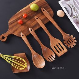 Solid wood spatula salad spoons noodles spoon kitchen cooking wooden shovel T2I53442