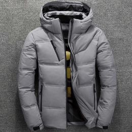 Fashion Winter Jacket Mens White Duck Down Jacket men Thermal Thick Coat Snow Red Black Parka Male Warm Outwear F111404 211015