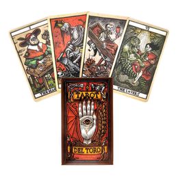 party box game UK - New Del Toro Tarot Cards And PDF Guidance Divination Deck Entertainment Parties Board Game Support Drop Shipping 78 Pcs Box