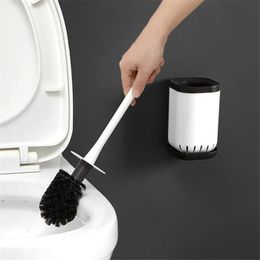 Toilet Brushes & Holders Wall-mounted Brush Bathroom Free Punching Long Handle No Dead Angle Cleaning Household Tools