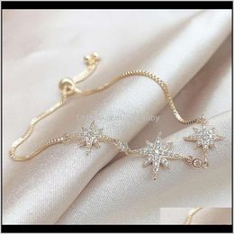 S1383 Fashion Jewellery Crystal Rhinstone Star Pendant Lady Chain Dyet9 Charm Bracelets Iwldk