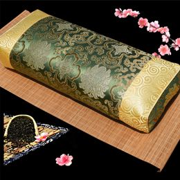 Chinese style Patchwork Luxury Silk Satin Pillowcases Vintage Home Decoration Rectangle Neck Pillow Covers