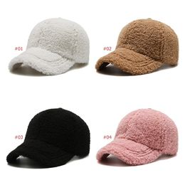 Fashion Lamb Fur Hats Female winter Thicken Warm Casquette Hat Men Women Winter Caps for Women Baseball Cap XDJ128