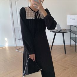 Black Office Lady Chic Patchwork Party All Match Stylish Streetwear A-Line Female Large Size OL Clothe 210525