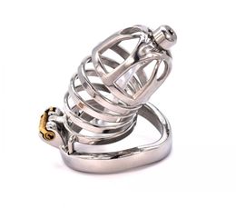 Lockable Male Chastity Device with Urethral Catheter Long Cock Cage Penis Sleeve Rings BDSM Sex Toys for Man