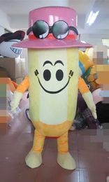 Festival Dress yellow pencil Mascot Costume Halloween Christmas Fancy Party Dress Advertising Leaflets Clothings Carnival Unisex Adults Outfit