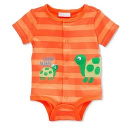 Boy Bodysuit Toddler One-Piece Clothes Opening Turtle Baby Dress Body Cover Newborn Jumpsuit Overall Tights Stripe 210413