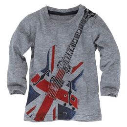 Guitar Boys t-shirts Children clothes Kids t shirts long sleeve tops all for children's clothing 100% Cotton 210413