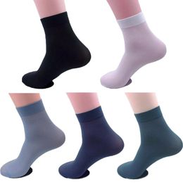Men's Socks Male Soft Thin Short 1 Pair Men Ankle Business Dress Sock One Size Solid Colour Simple All-match Sports Casual295s