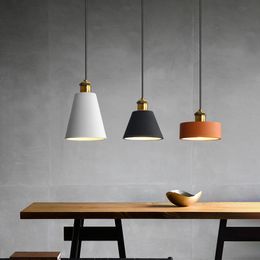 Modern Simple Resin Led Pendant Lights Imitation Cement Hanging Lamp For Living Dining Room Store Kitchen Bar Coffee Loft Decor Lamps