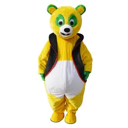 Mascot CostumesShort Plush Bear Mascot Costume Halloween Cartoon Doll Costume Yellow Big Bear Christmas Mascot