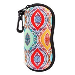 Other Home Textile Neoprene Ultralight Glasses Soft Case Portable Neoprene Zipper Sunglasses Cases with Hook Glasseses Bag Outdoor Travel Mountaineering WH0301