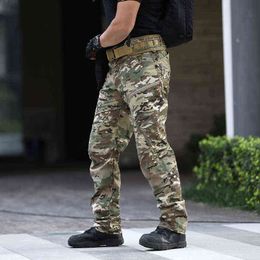 US SWAT Multicam Black Tactical Cargo Pants Men Waterproof Casual Military Army Combat Work Man Overall Trousers Sweatpants Y220308