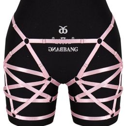 Belts Pentagram Harness Fashion Women Sexy Lingerie Garter Belt Elastic Straps Suspender Underwear Accessories Pole Dance Rave Wear