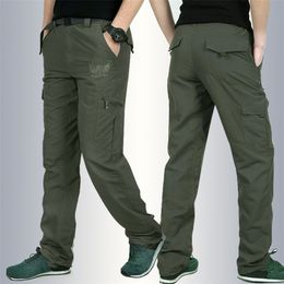 Summer Military Cargo Pants Men Breathable Quick Dry Trekking Waterproof Trousers Joggers Multi Pockets Army Combat Work 210715