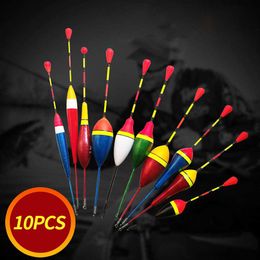 10Pcs/Lot Fishing Floats Set Buoy Bobber Fishing Light Stick Floats Fluctuate Mix Size Colour Flotador For Fish Accessories Buoy