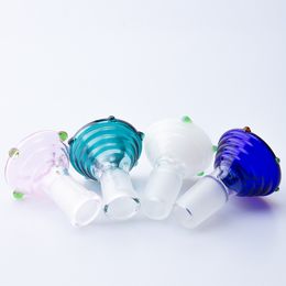 CSYC G059 Smoking Pipes Glass Water Bong Bowl 14mm 19mm Male Female Tobacco Colourful Dots Wide Bore Smoking Bowls