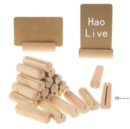 newParty Wood Cards Holder Name Place Card Menu Holders Number Clip Stand Desk Accessories Wedding Decoration EWF6020