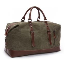 Duffel Bags Canvas Travel Bag Weekender Overnight Large Capacity Carry On Tote For Men And Women Hand Men's Shoulder