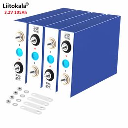 LiitoKala 3.2V 105Ah lifepo4 battery 3C 300A discharge DIY 12V 24V electric RV golf cart outdoor solar rechargeable