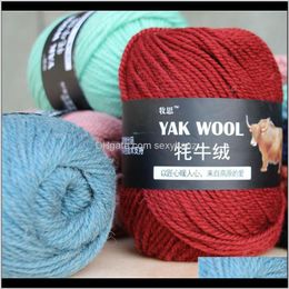 Clothing Fabric Apparel Drop Delivery 2021 100G/Ball Fine Worsted Blended Crochet Sweater Scarf Yak Wool Yarn For Knitting Ship Ig9En