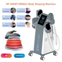 NEW 4 Handles 7 Tesla HIEMT EMSlim HI-EMT RF Fat Removal Body Slimming EMS Muscle Building Machine with 2 Years Warranty