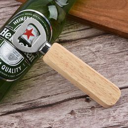 Wooden Handle Bottle Portable Beer Openers Bar Kitchen Party Tools Wines Bottles Wine Tumbler Opener 1000Pcs