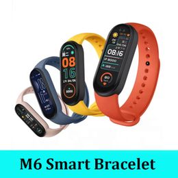 M6 smart wristband bracelet heart rate sleeping monitor message remind waterproof sport wacthes with retail box